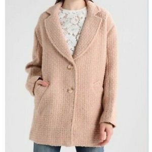 NEW Abercrombie and Fitch Pink Twill Coat